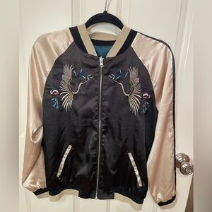 Embroidered Reversible Bomber Jacket